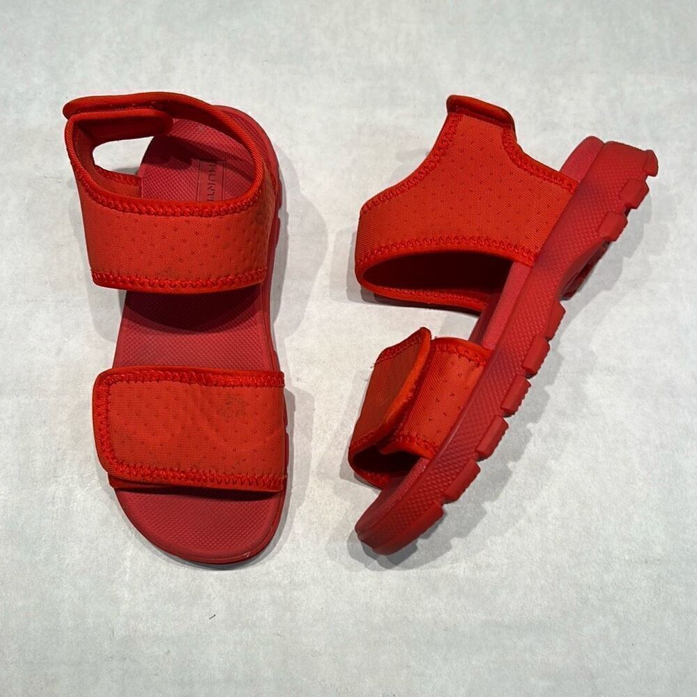 Hunter Wellies Outdoor Kids Red Sandals Water Shoes Sz Boys 13 Girls 1 EUR34 UK2